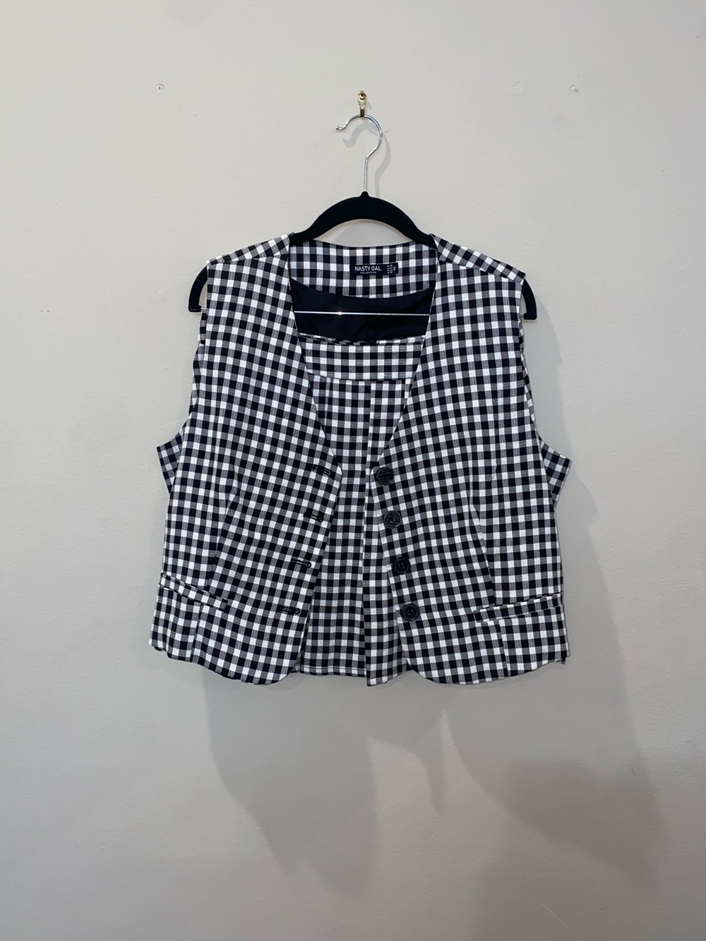 Nasty Gal Black & White Gingham Vest & Mini Skirt Set - Coquette Whimsigoth